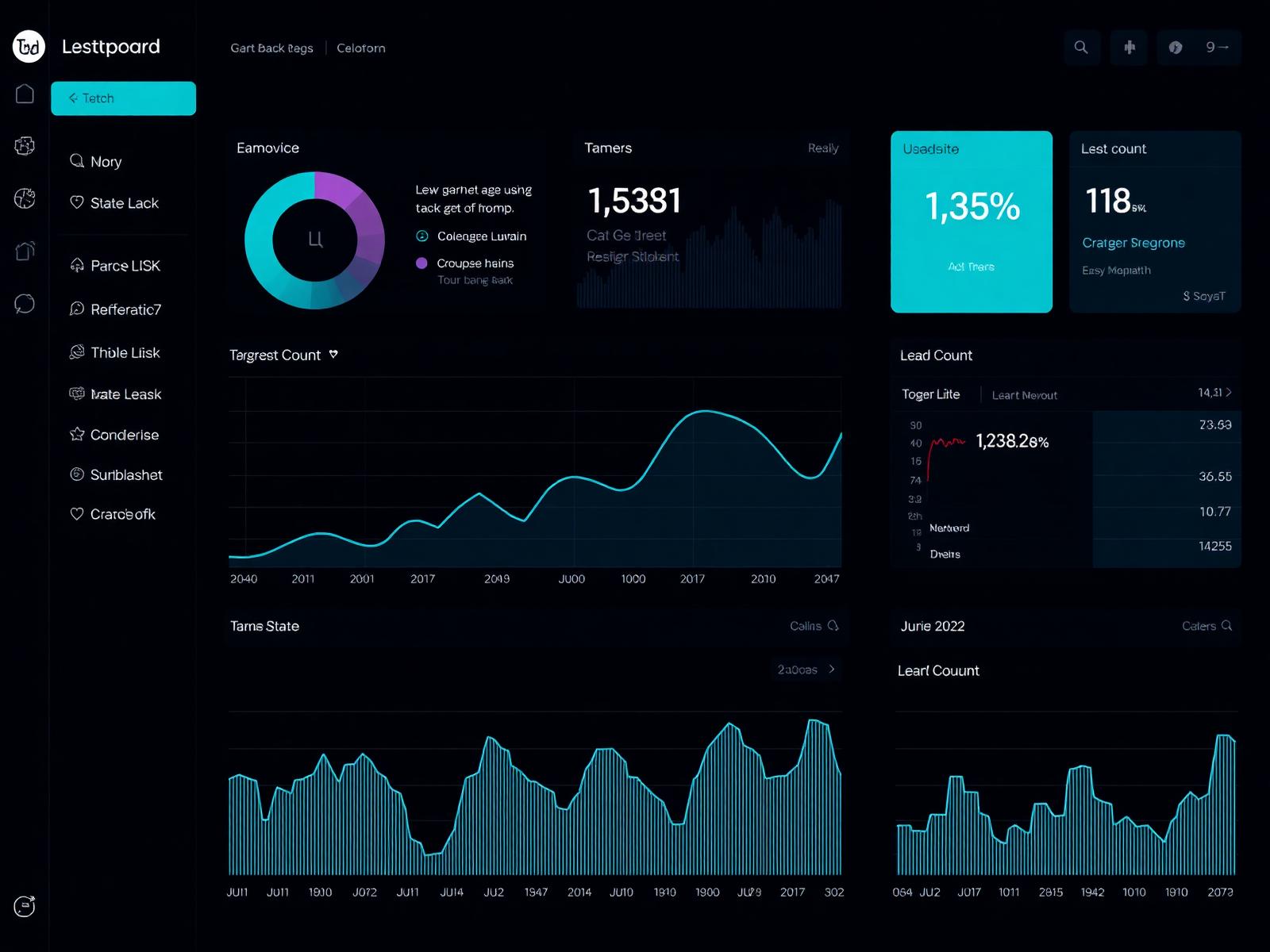 Performance analytics dashboard showing lead growth