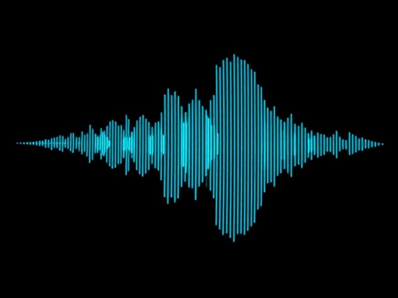 AI voice waveform visualization