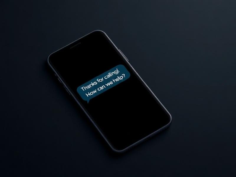 Smartphone showing automated text-back message